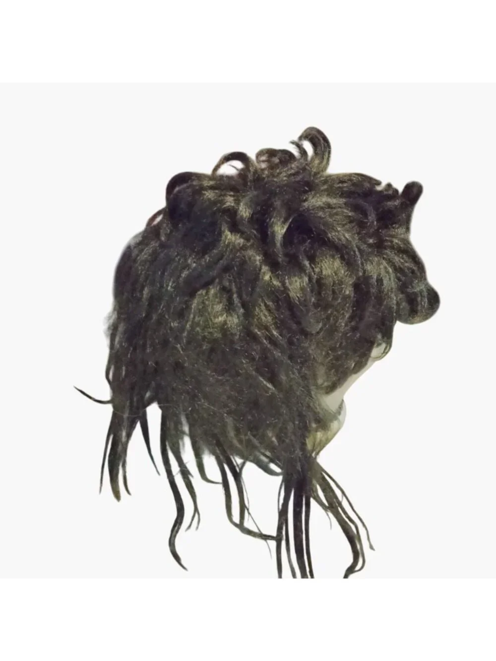 Unisex Black Rocker Wig Spiky Halloween Costume Adult Accessory